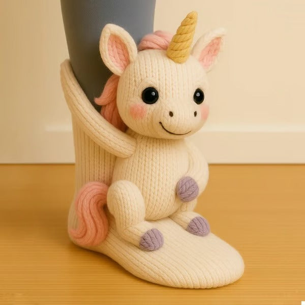 Women's Cute Animal Pattern Non-Slip Cozy Socks