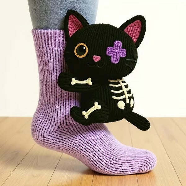 Women's Cute Animal Pattern Non-Slip Cozy Socks