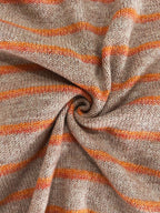 Women's Oversized Striped Knit Button Cardigan
