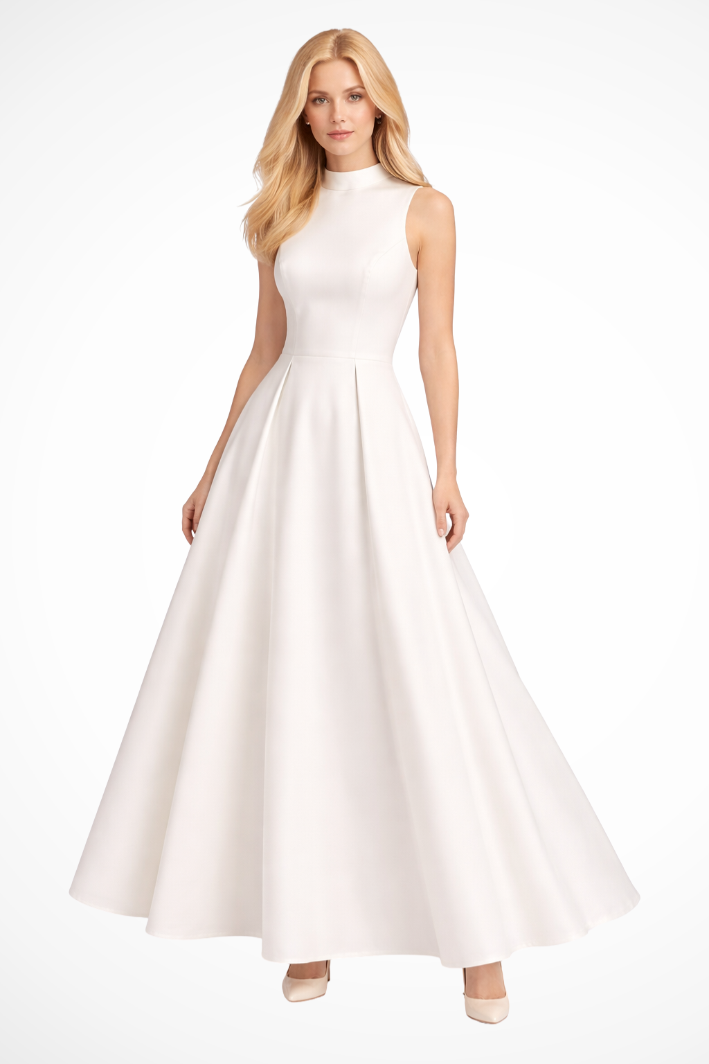 Women's Cap Sleeve Structured A Line Wedding Guest Midi Dress