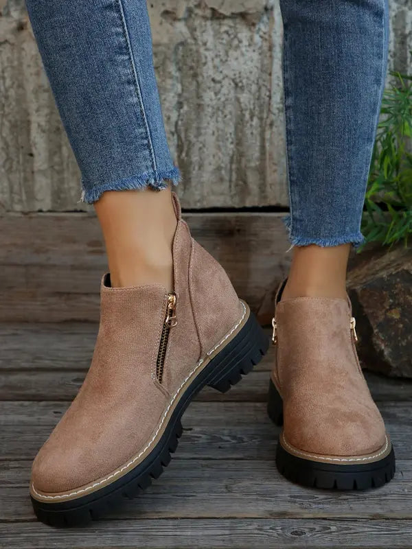 Women's Orthopedic PU Leather Ankle Boots