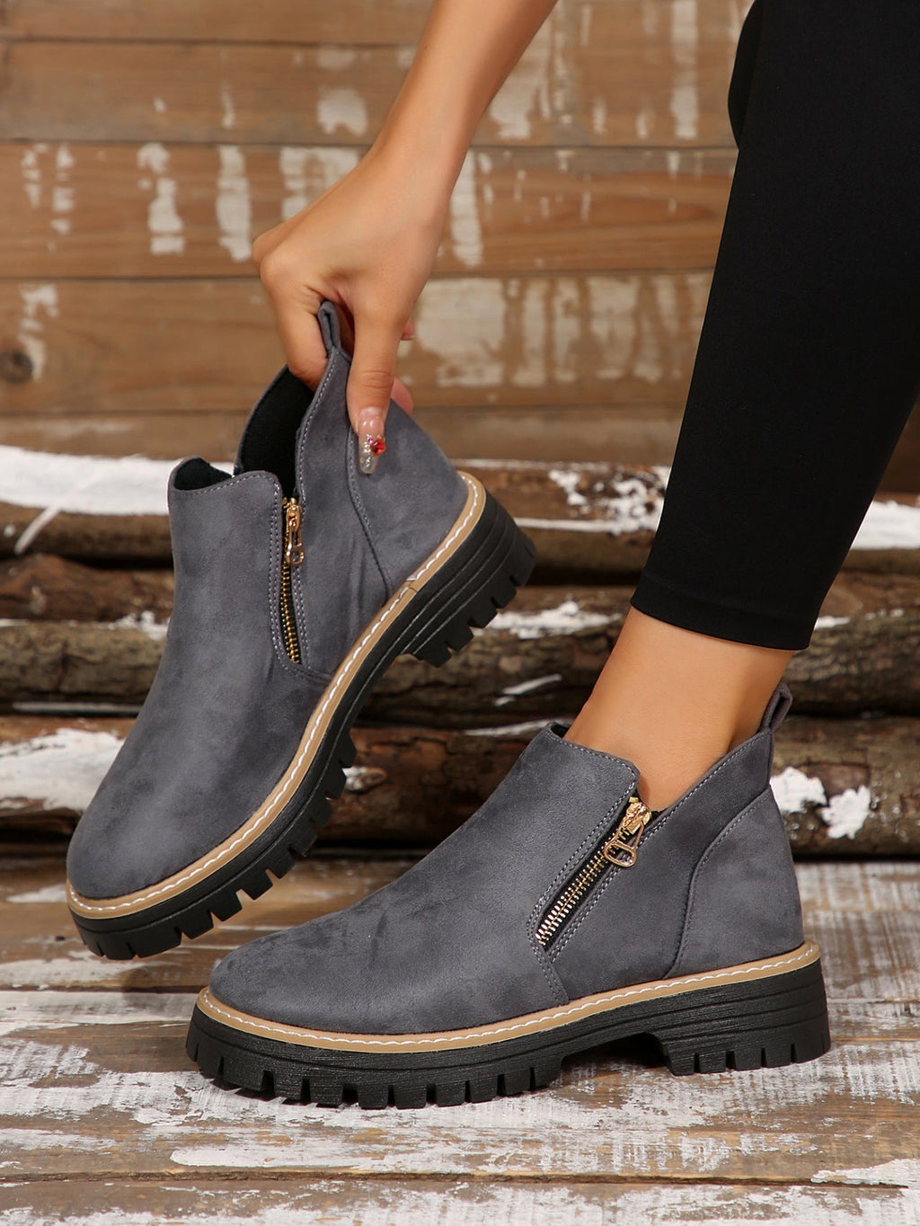 Women's Orthopedic PU Leather Ankle Boots