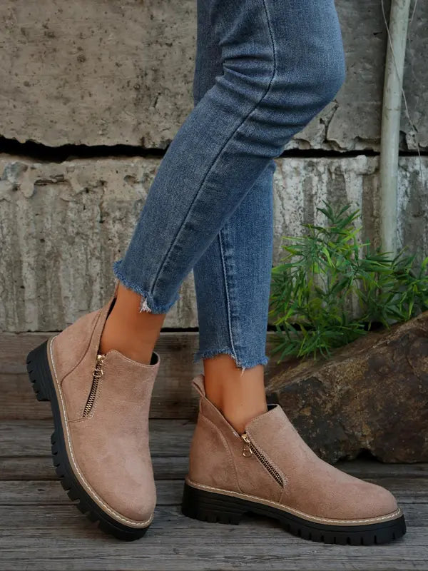 Women's Orthopedic PU Leather Ankle Boots