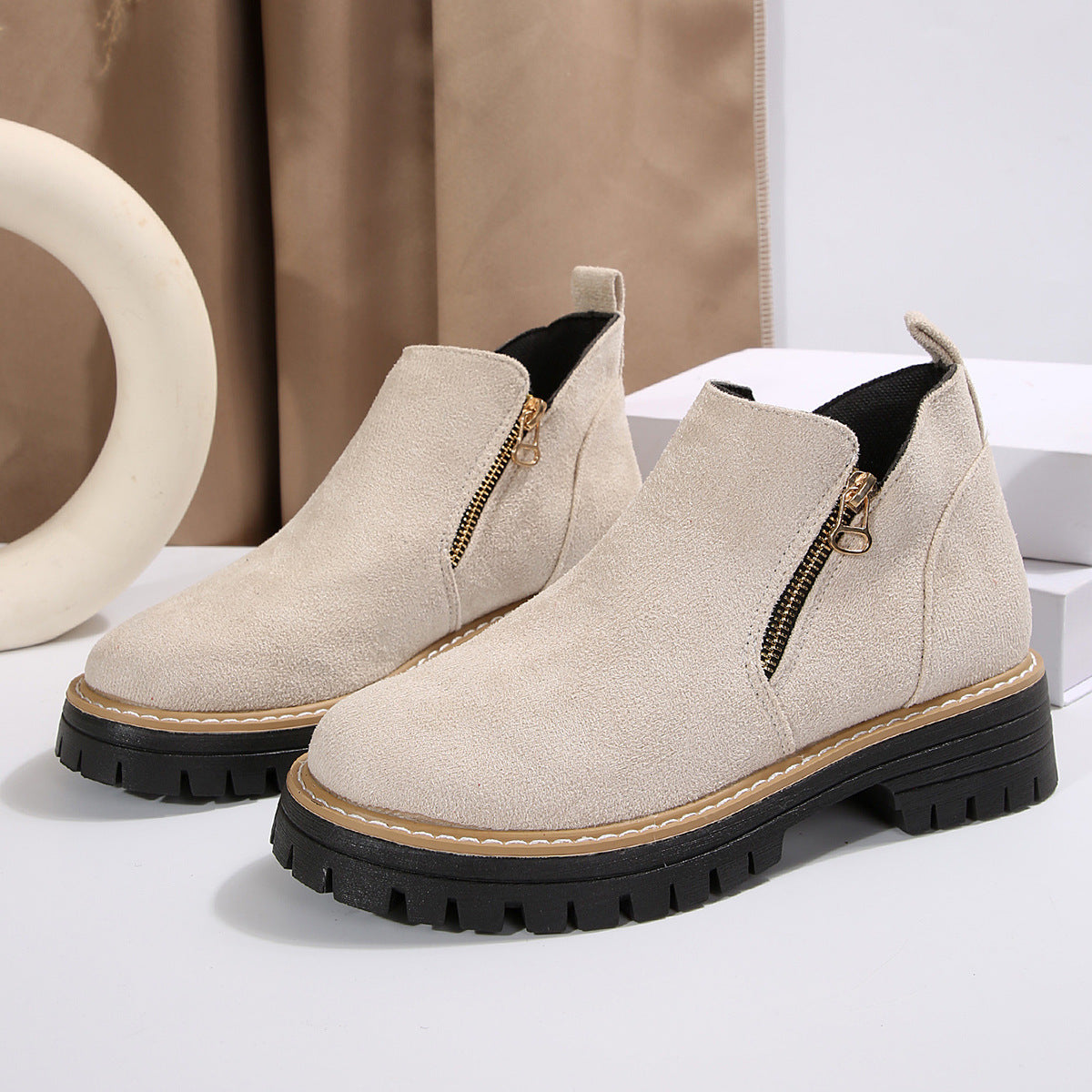 Women's Orthopedic PU Leather Ankle Boots
