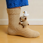 Women's Cute Animal Pattern Non-Slip Cozy Socks