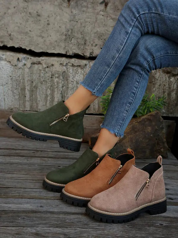 Women's Orthopedic PU Leather Ankle Boots