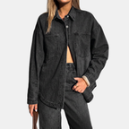 Women's Oversized Washed Denim Jacket