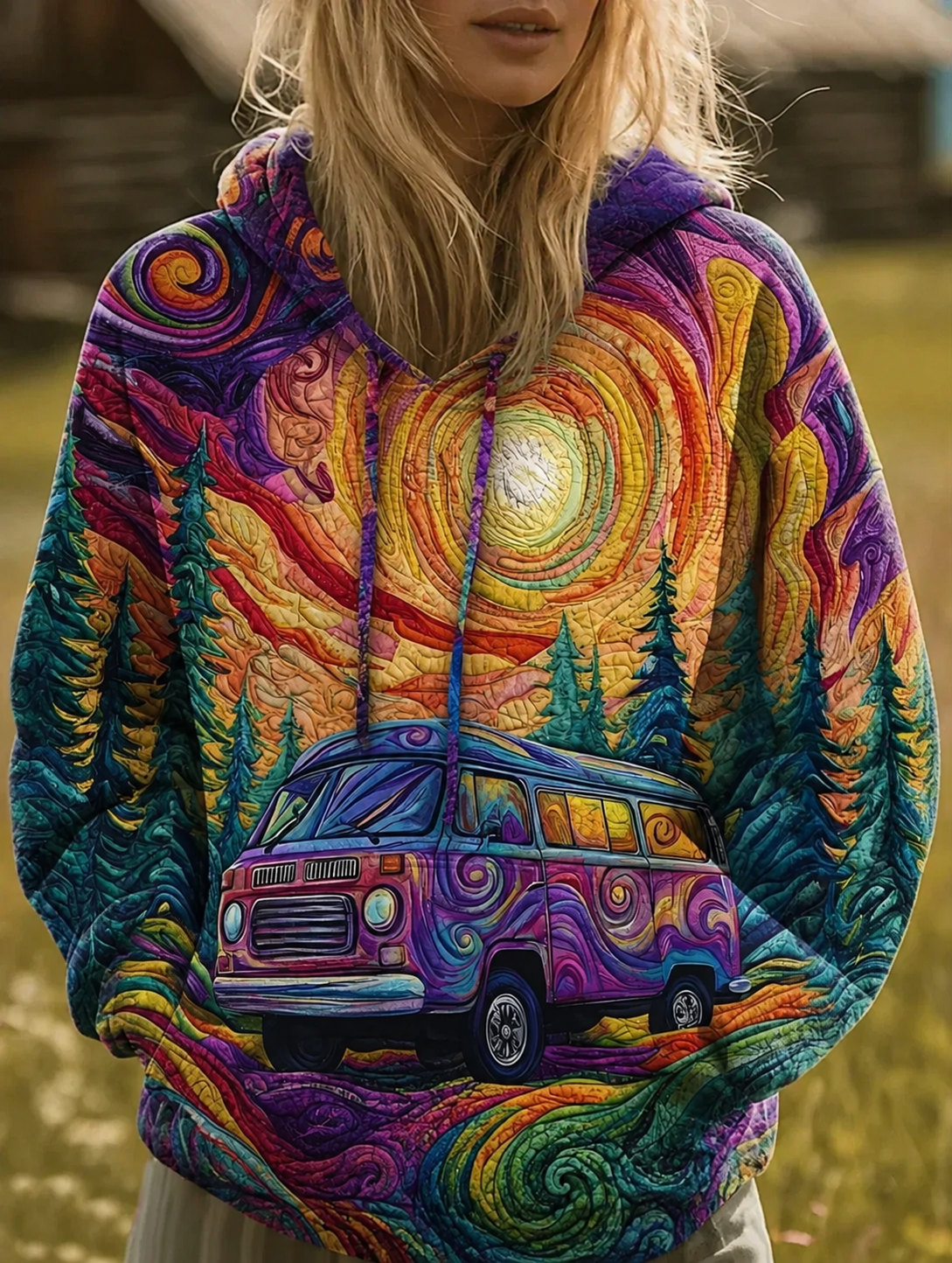 Women's Vintage Style Cozy Hooded Sweater