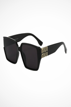 Women's Oversized Square Gold Detail Sunglasses