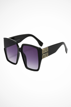 Women's Oversized Square Gold Detail Sunglasses