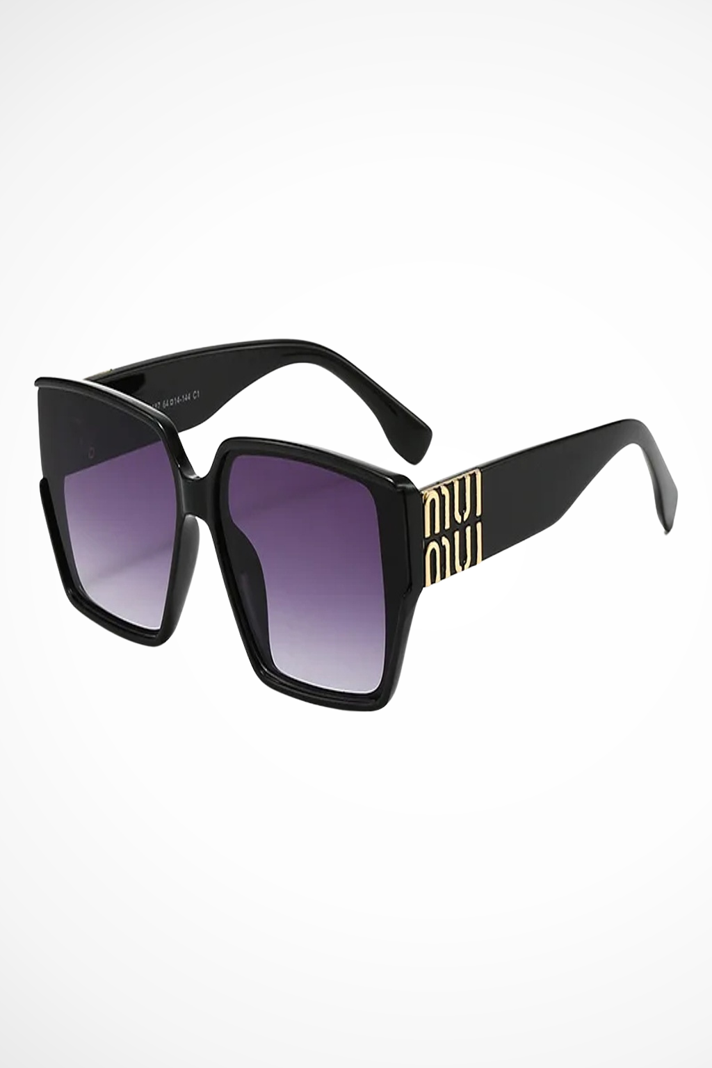 Women's Oversized Square Gold Detail Sunglasses