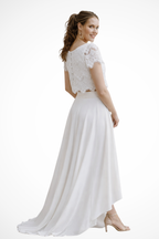 Women's Lace Top Maxi Skirt Wedding Guest Bridal Set