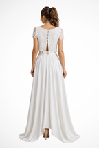 Women's Lace Top Maxi Skirt Wedding Guest Bridal Set