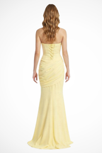 Women's Halter Neck Ruched Wedding Guest Maxi Dress