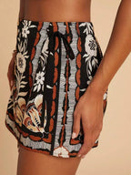 Women's Floral Print Side Tie Culottes