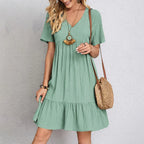 Women's Radiant V-Neck Tiered Summer Dress