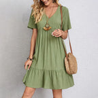 Women's Radiant V-Neck Tiered Summer Dress