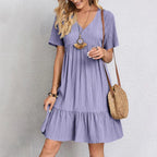 Women's Radiant V-Neck Tiered Summer Dress