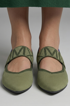 Women's Cozy Knit Texture Mary Jane Flat Shoes