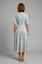 Women's Practical V-Neck Side Pocket Midi Dress