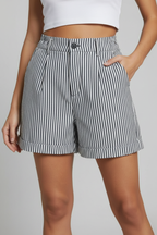 Women’s Shorts with Button Waist and Side Pockets