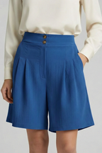 Women’s Shorts with Button Waist and Wide Legs