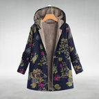 Women's Floral Print Fleece Jacket