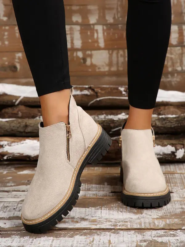 Women's Orthopedic PU Leather Ankle Boots