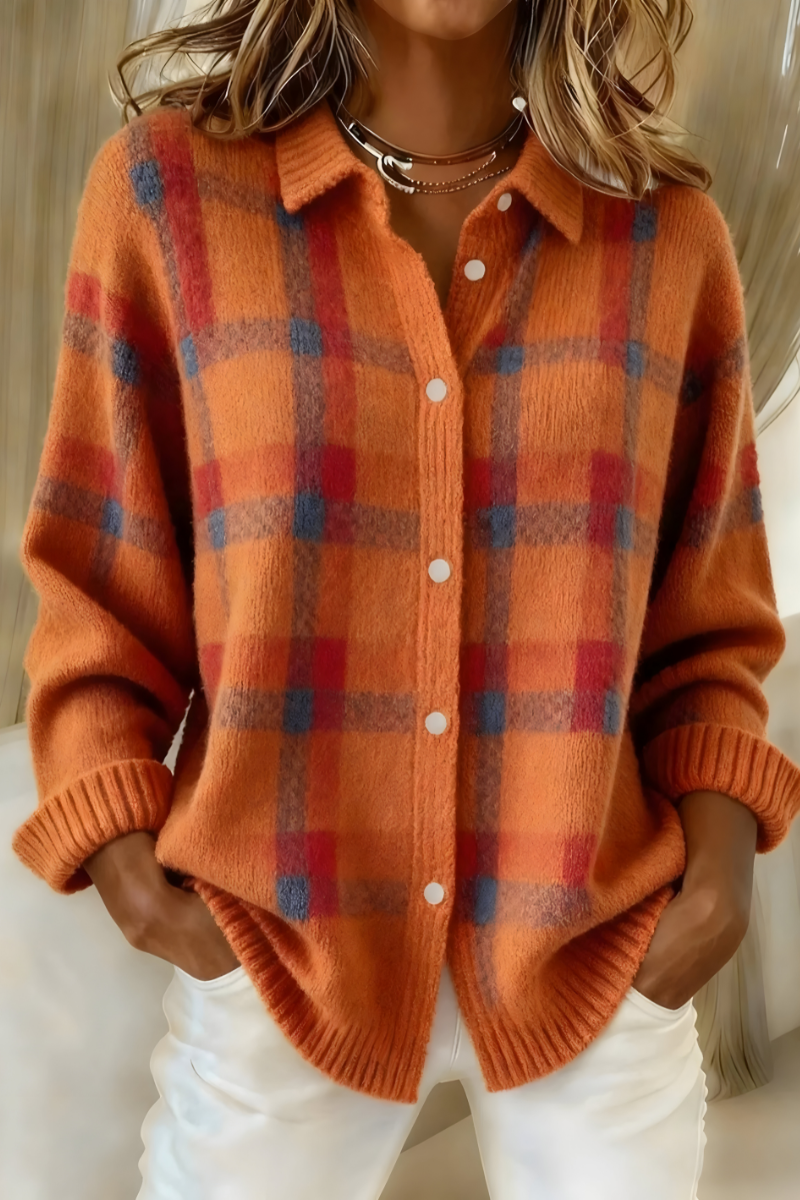 Carveth | Women's Plaid Button-Up Cardigan Sweater