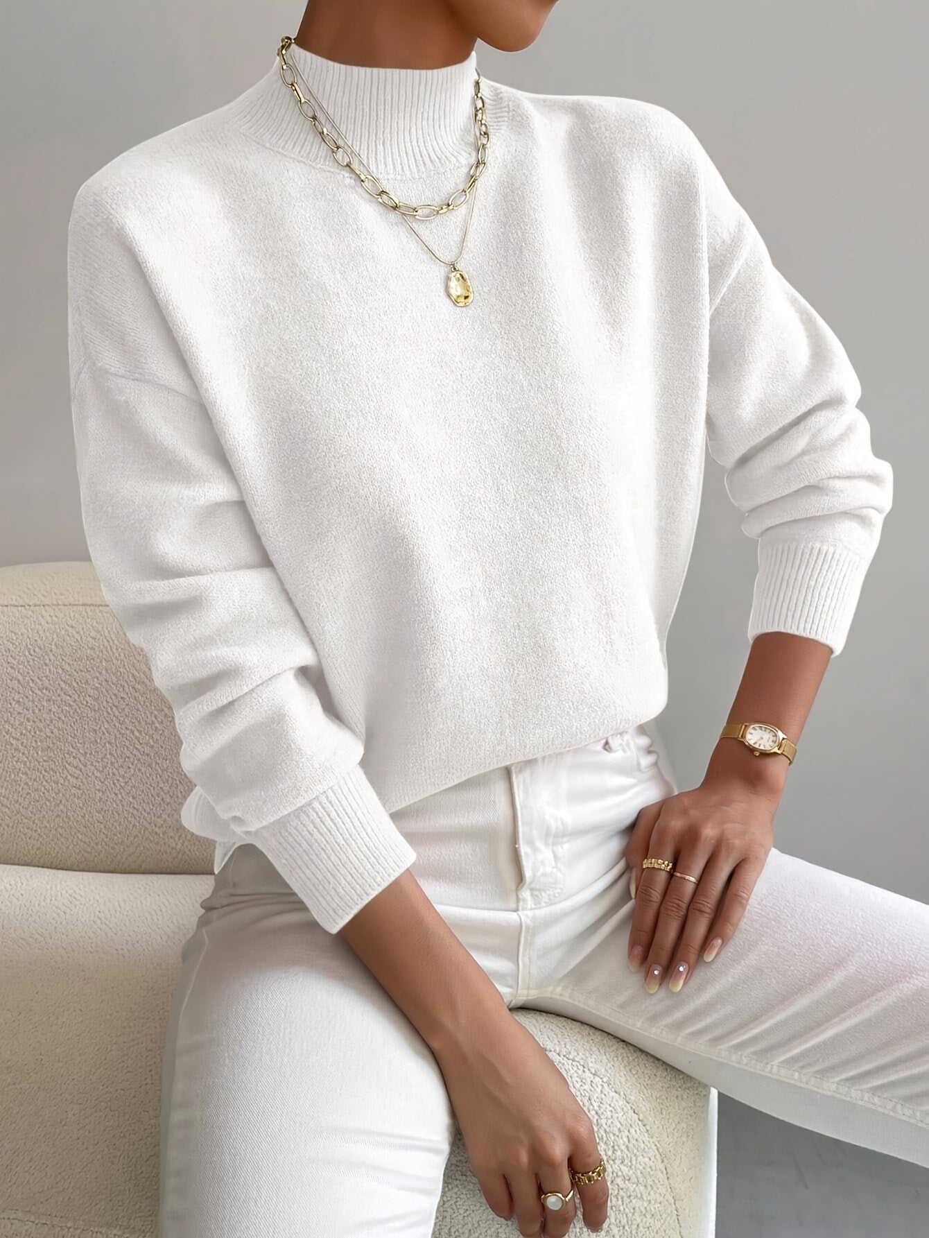 Cassia | Women's Mock Neck Pullover Sweater