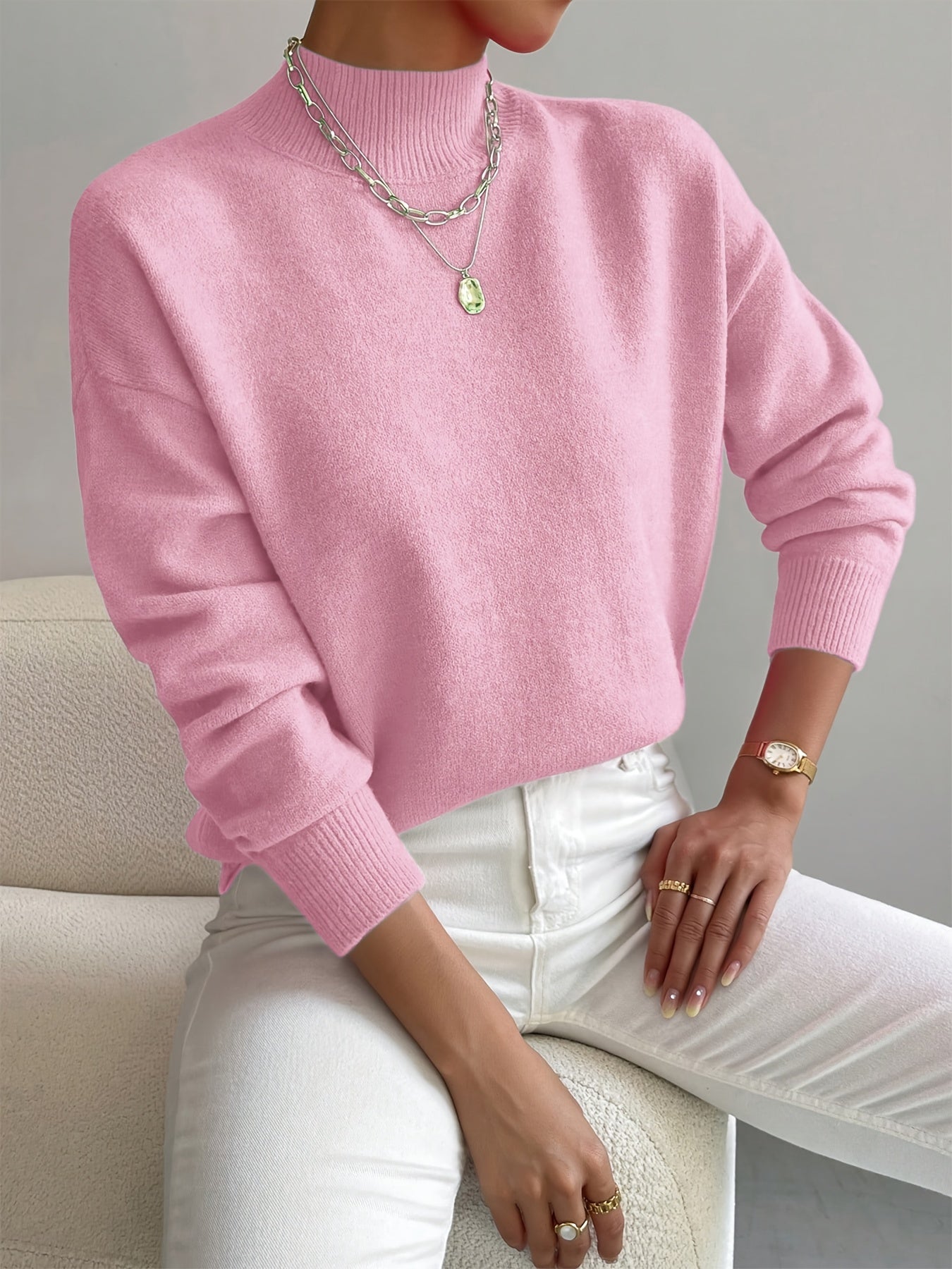 Cassia | Women's Mock Neck Pullover Sweater
