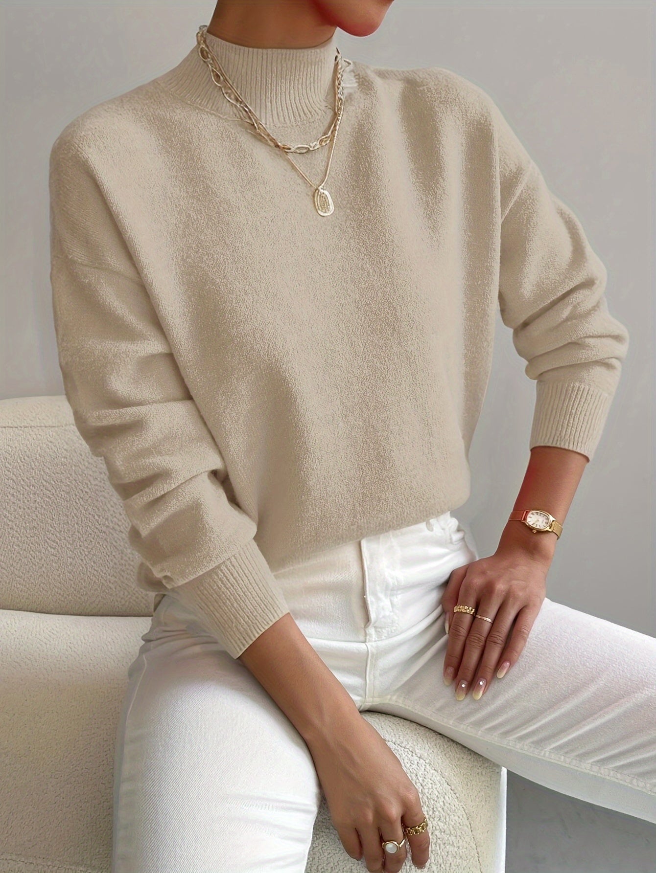 Cassia | Women's Mock Neck Pullover Sweater