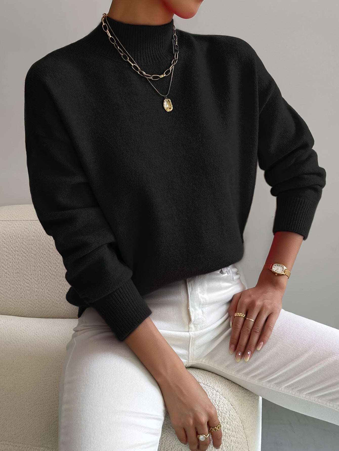 Cassia | Women's Mock Neck Pullover Sweater