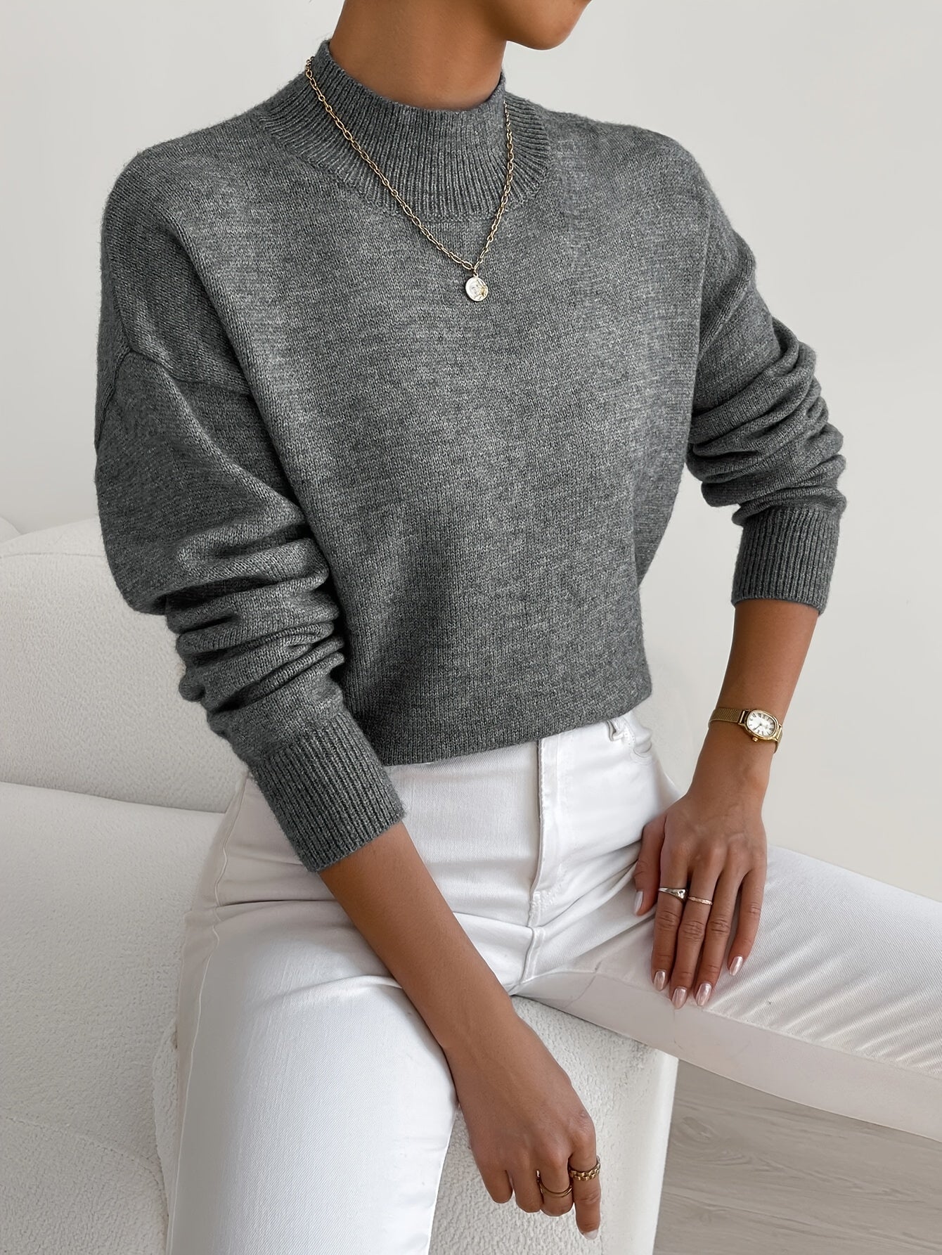 Cassia | Women's Mock Neck Pullover Sweater