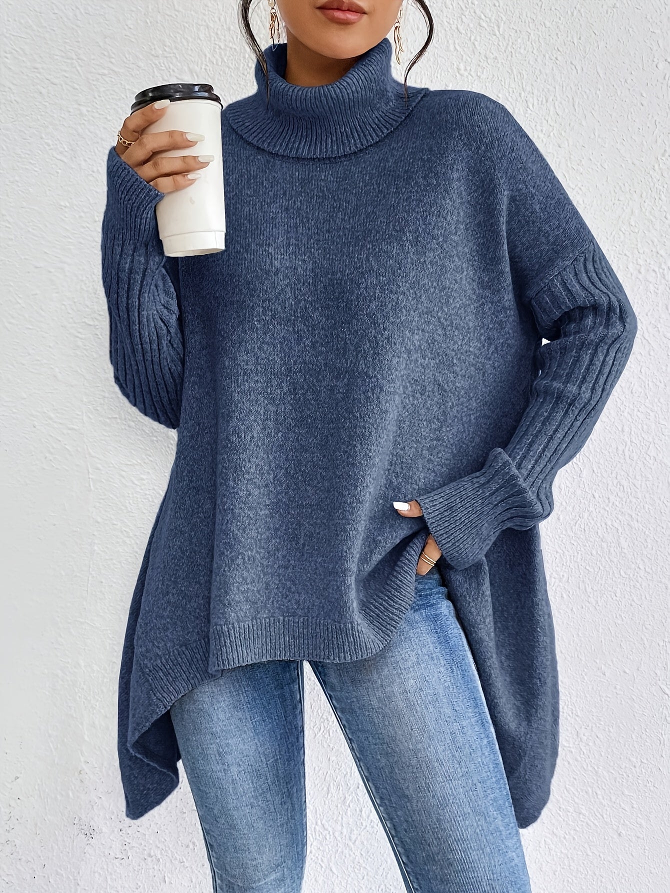 Celestia | Women's Turtleneck Oversized Sweater