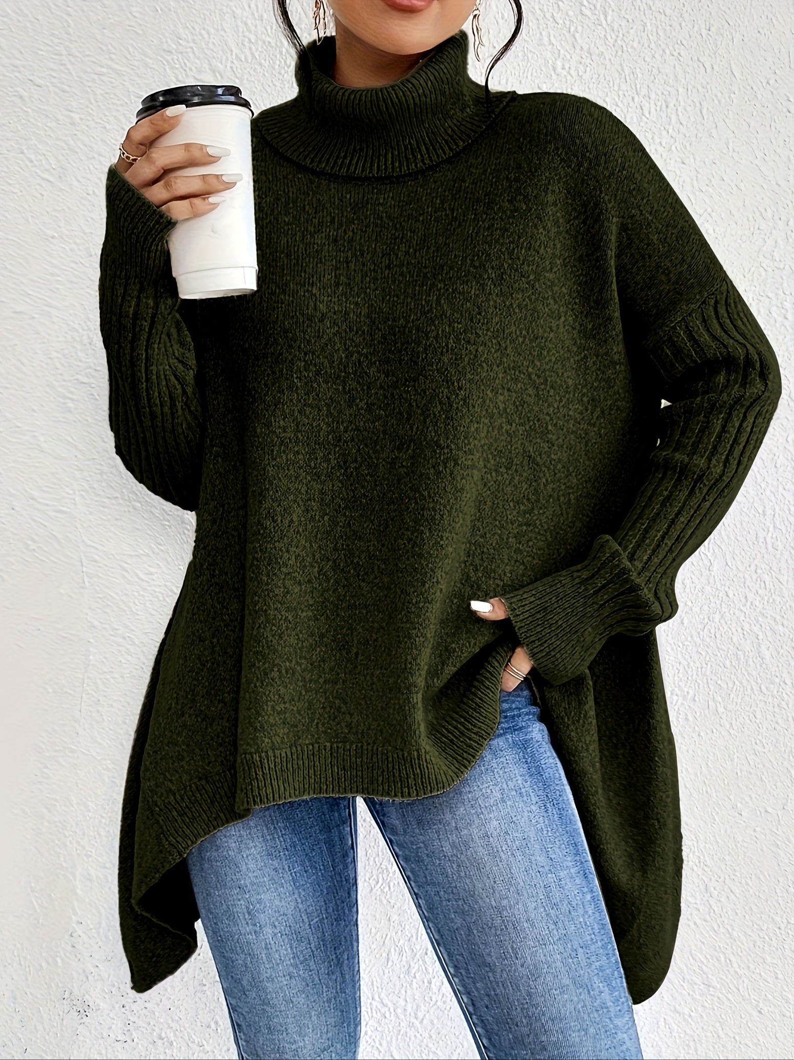 Celestia | Women's Turtleneck Oversized Sweater