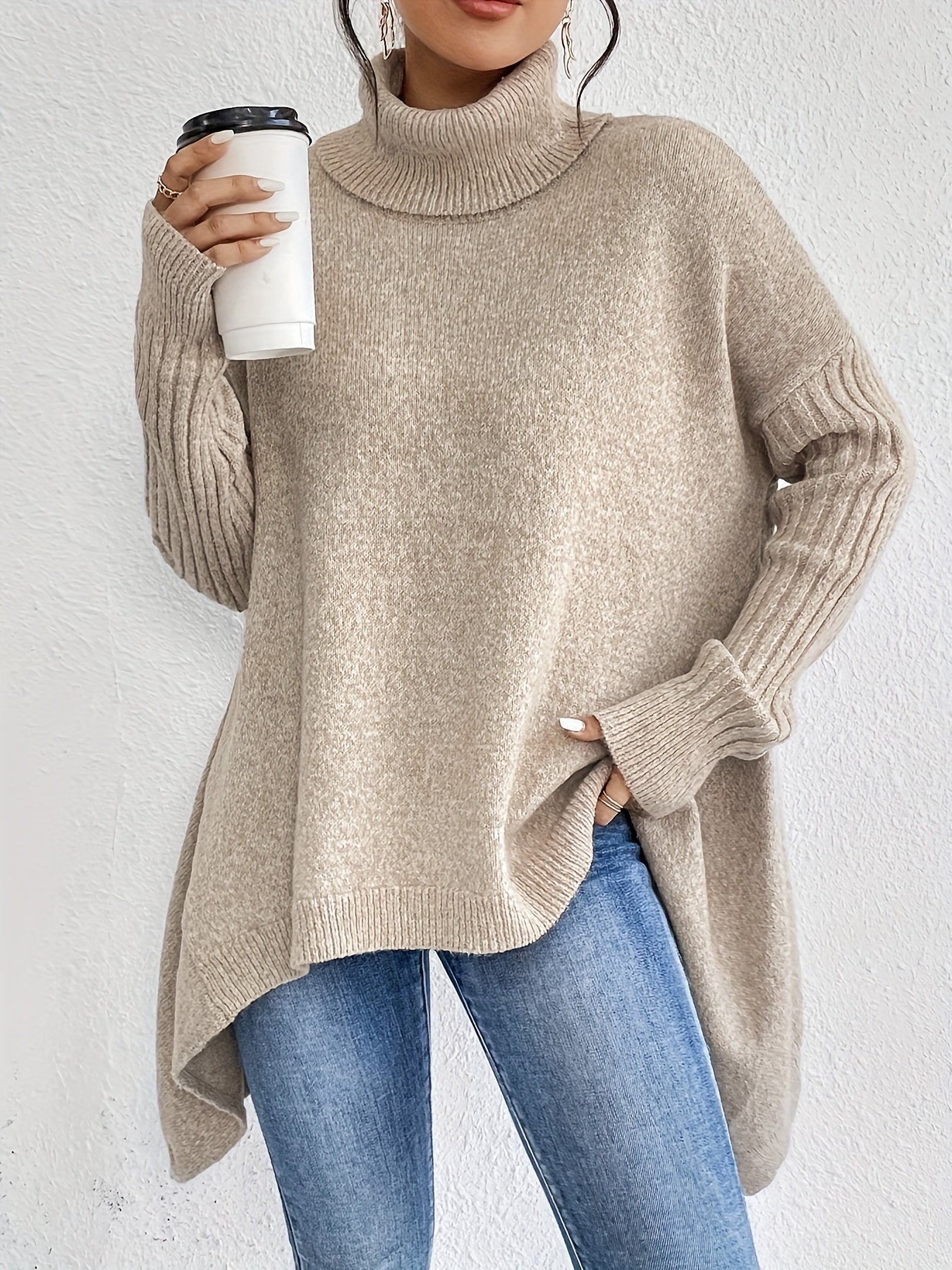 Celestia | Women's Turtleneck Oversized Sweater