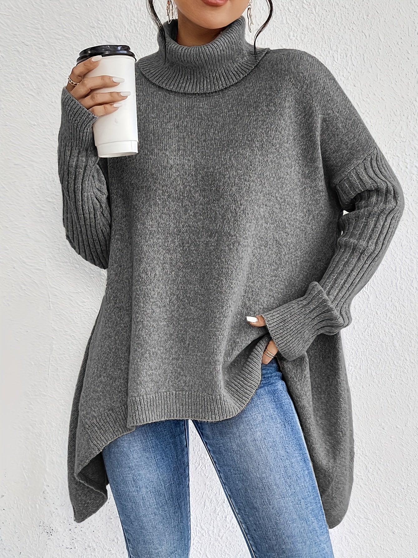 Celestia | Women's Turtleneck Oversized Sweater