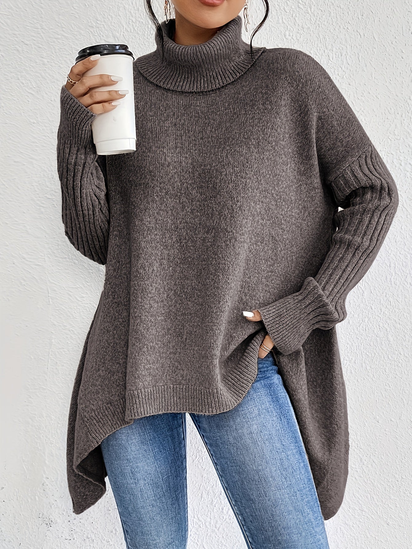 Celestia | Women's Turtleneck Oversized Sweater