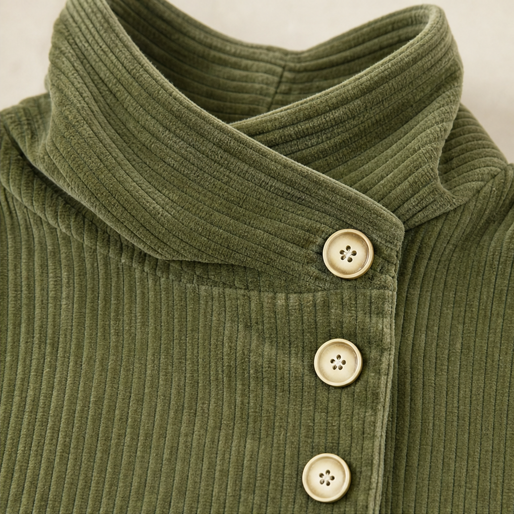 Tina | Women's Asymmetric Corduroy Top