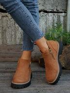 Women's Orthopedic PU Leather Ankle Boots