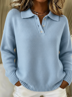 Women's Classic Button Turtleneck Sweater