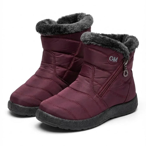 Evelyn | Women’s Quilted Fleece-Lined Zip Ankle Boots