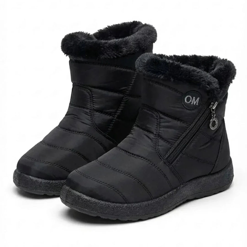Evelyn | Women’s Quilted Fleece-Lined Zip Ankle Boots