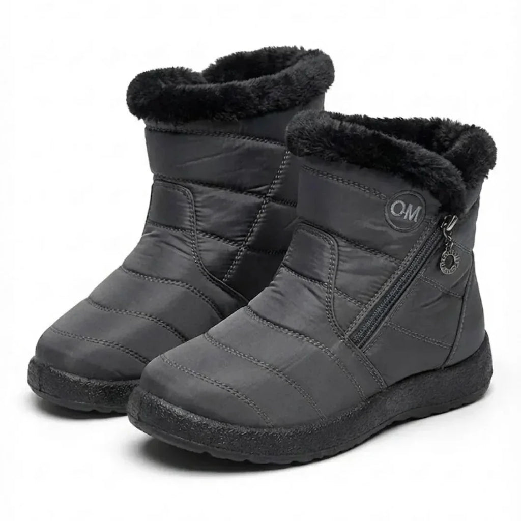 Evelyn | Women’s Quilted Fleece-Lined Zip Ankle Boots