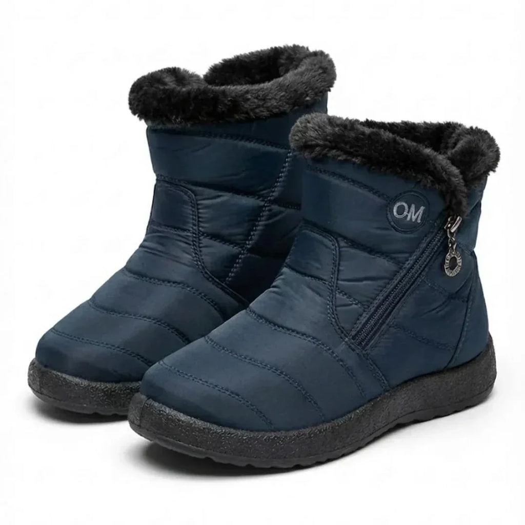 Evelyn | Women’s Quilted Fleece-Lined Zip Ankle Boots