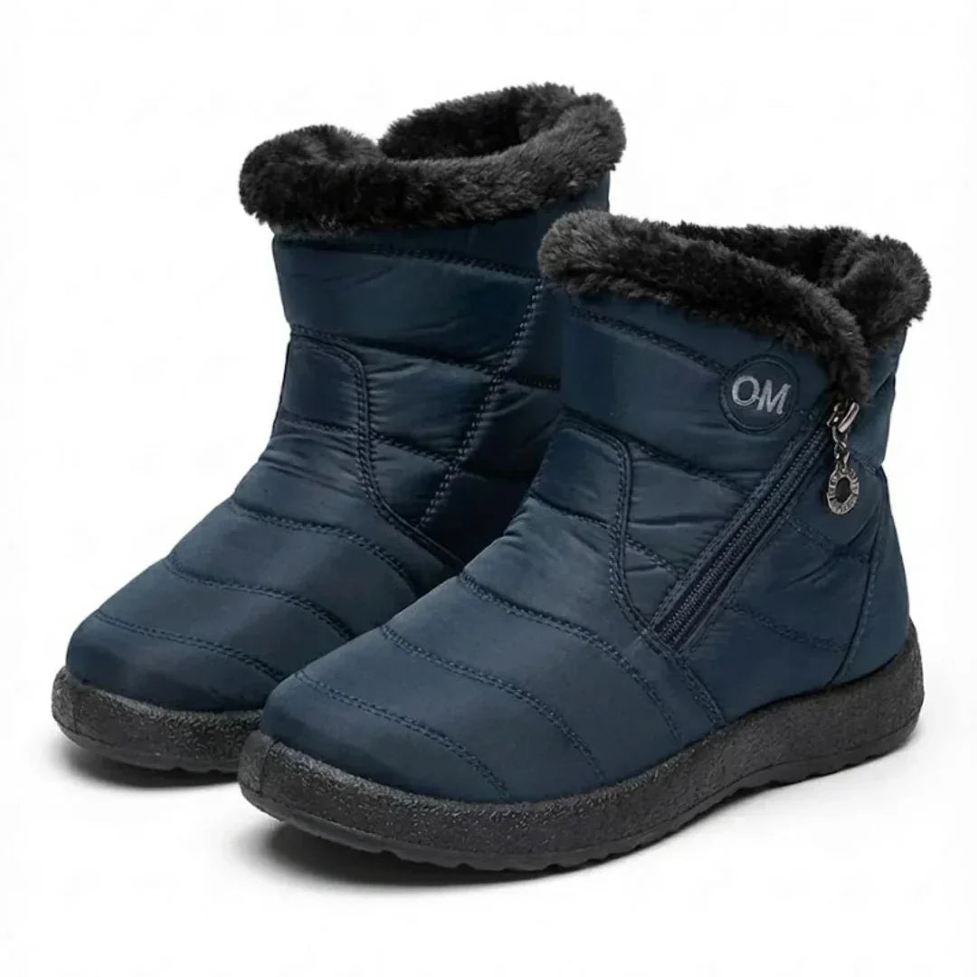 Evelyn | Women’s Quilted Fleece-Lined Zip Ankle Boots