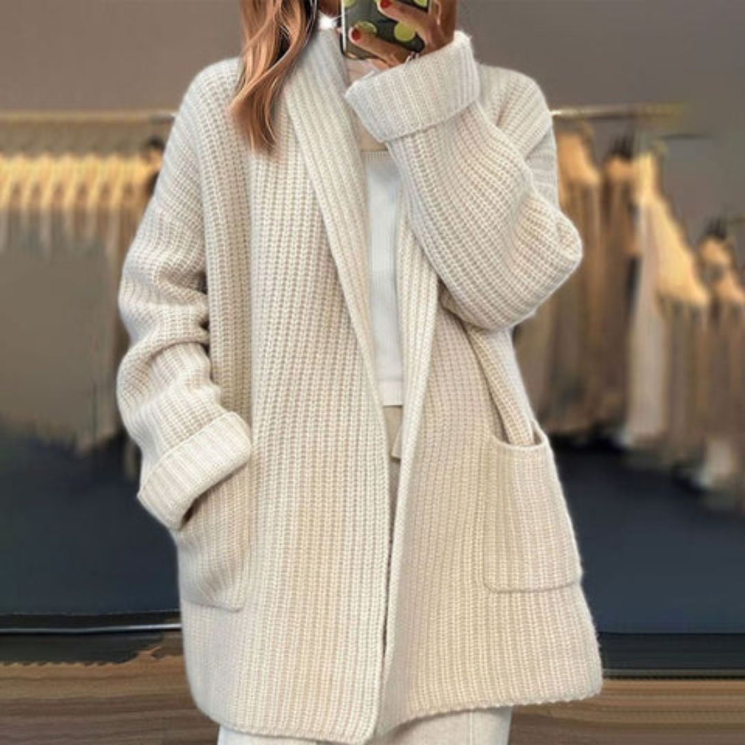 Halvara | Women's Open Front Cardigan Knit Sweater