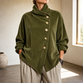 Tina | Women's Asymmetric Corduroy Top