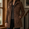 Women's Longline Suede Utility Jacket